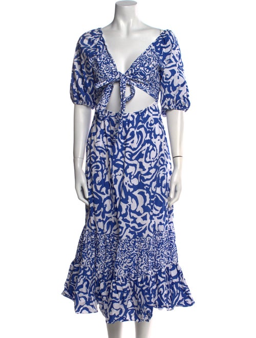 Tanya Taylor Printed Midi Length Dress