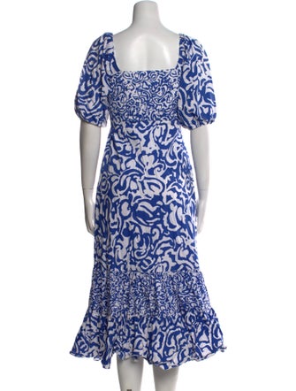 Tanya Taylor Printed Midi Length Dress