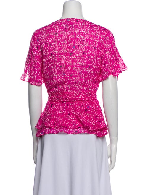 Tanya Taylor Silk Printed Blouse