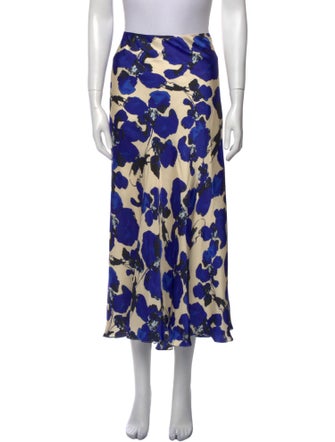 Tanya Taylor Floral Print Midi Length Skirt