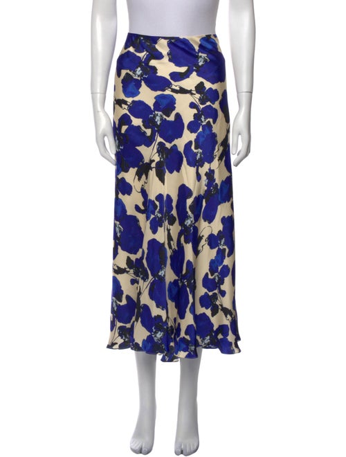 Tanya Taylor Floral Print Midi Length Skirt