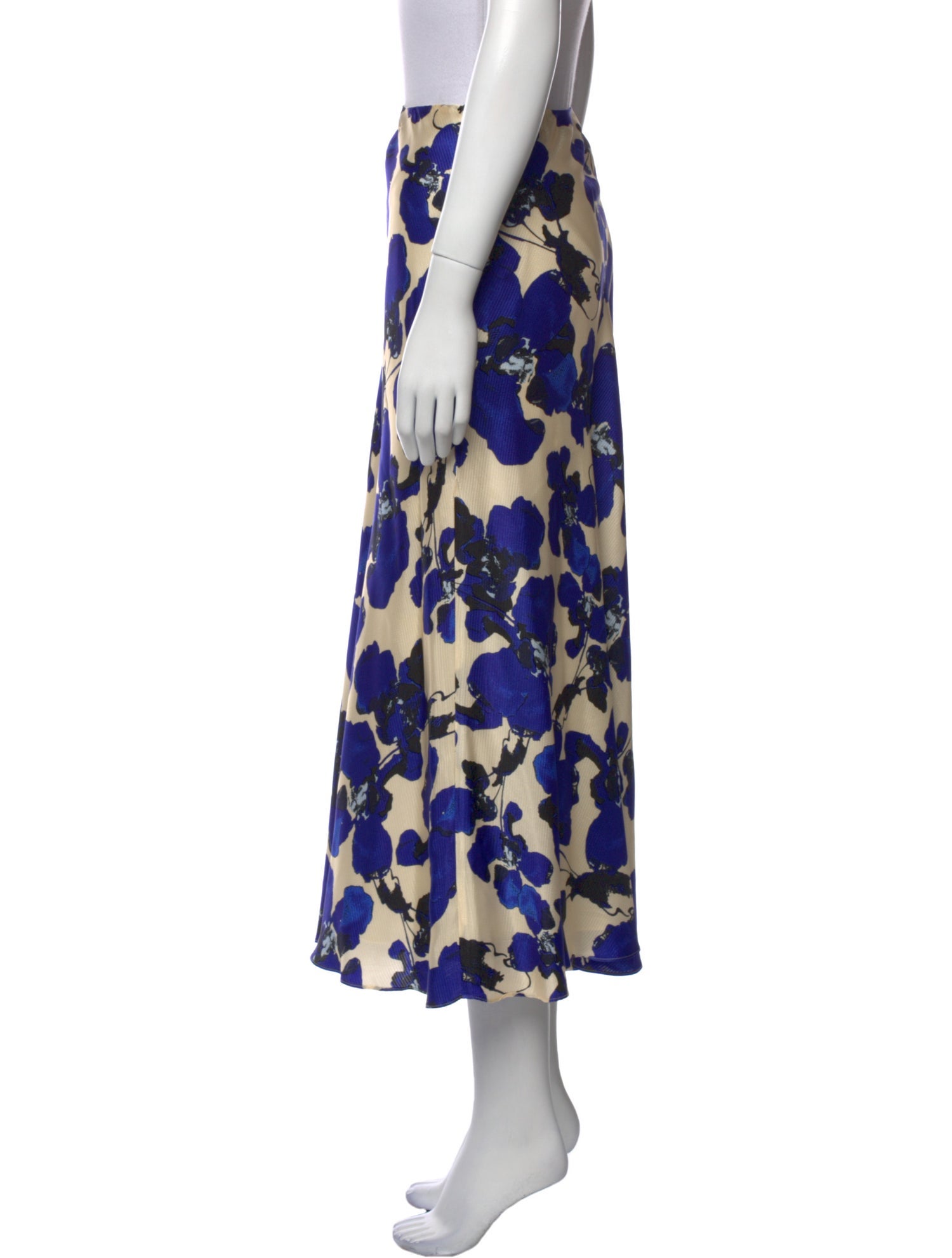 Tanya Taylor Floral Print Midi Length Skirt