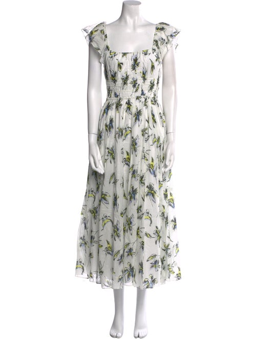 Tanya Taylor Floral Print Long Dress