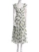 Tanya Taylor Floral Print Long Dress
