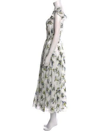 Tanya Taylor Floral Print Long Dress