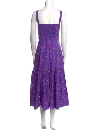 Tanya Taylor Floral Print Long Dress