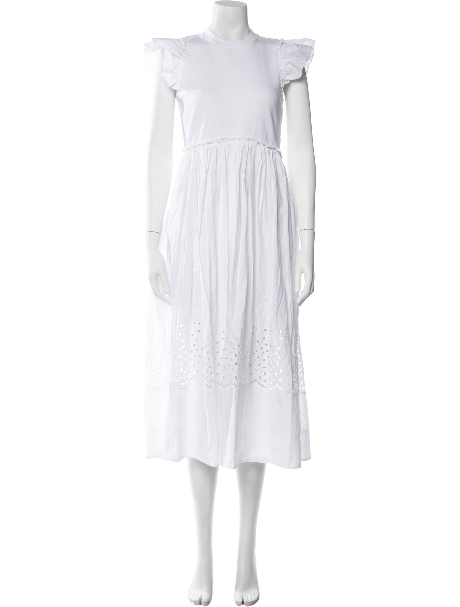 Tanya Taylor Crew Neck Midi Length Dress