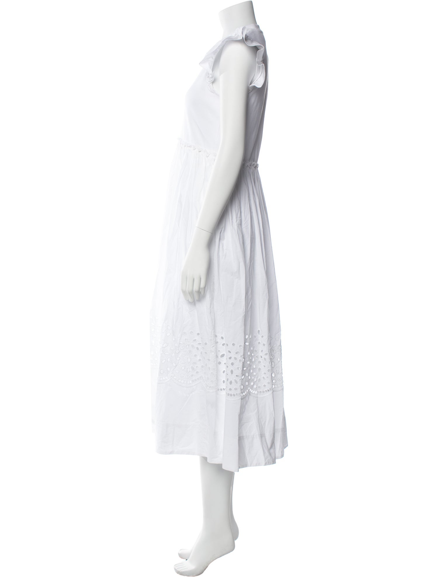 Tanya Taylor Crew Neck Midi Length Dress