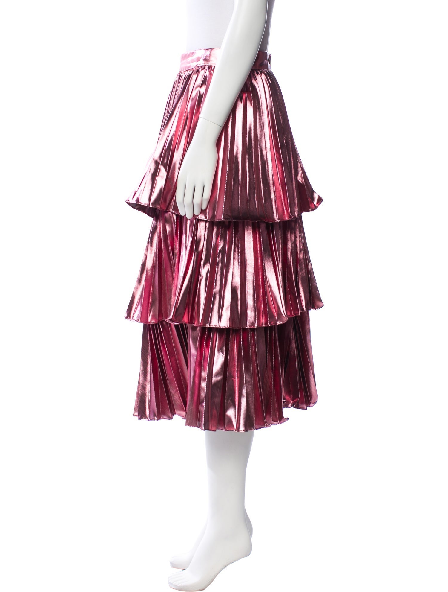 Tanya Taylor Striped Midi Length Skirt