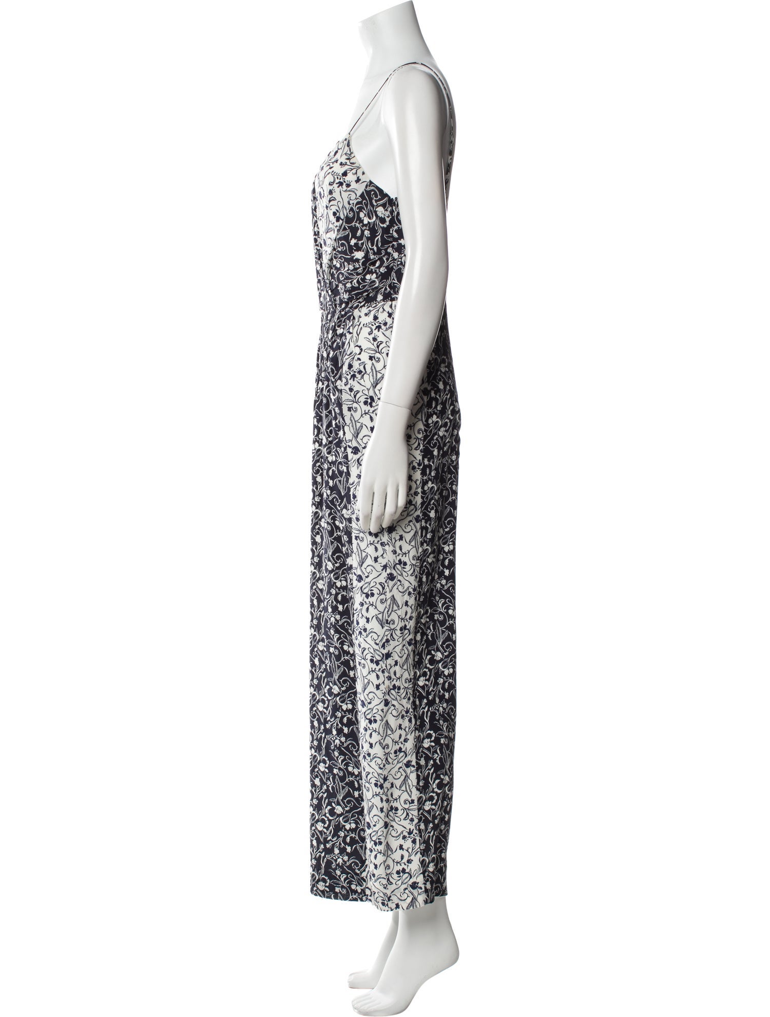 Tanya Taylor Silk Printed Jumpsuit