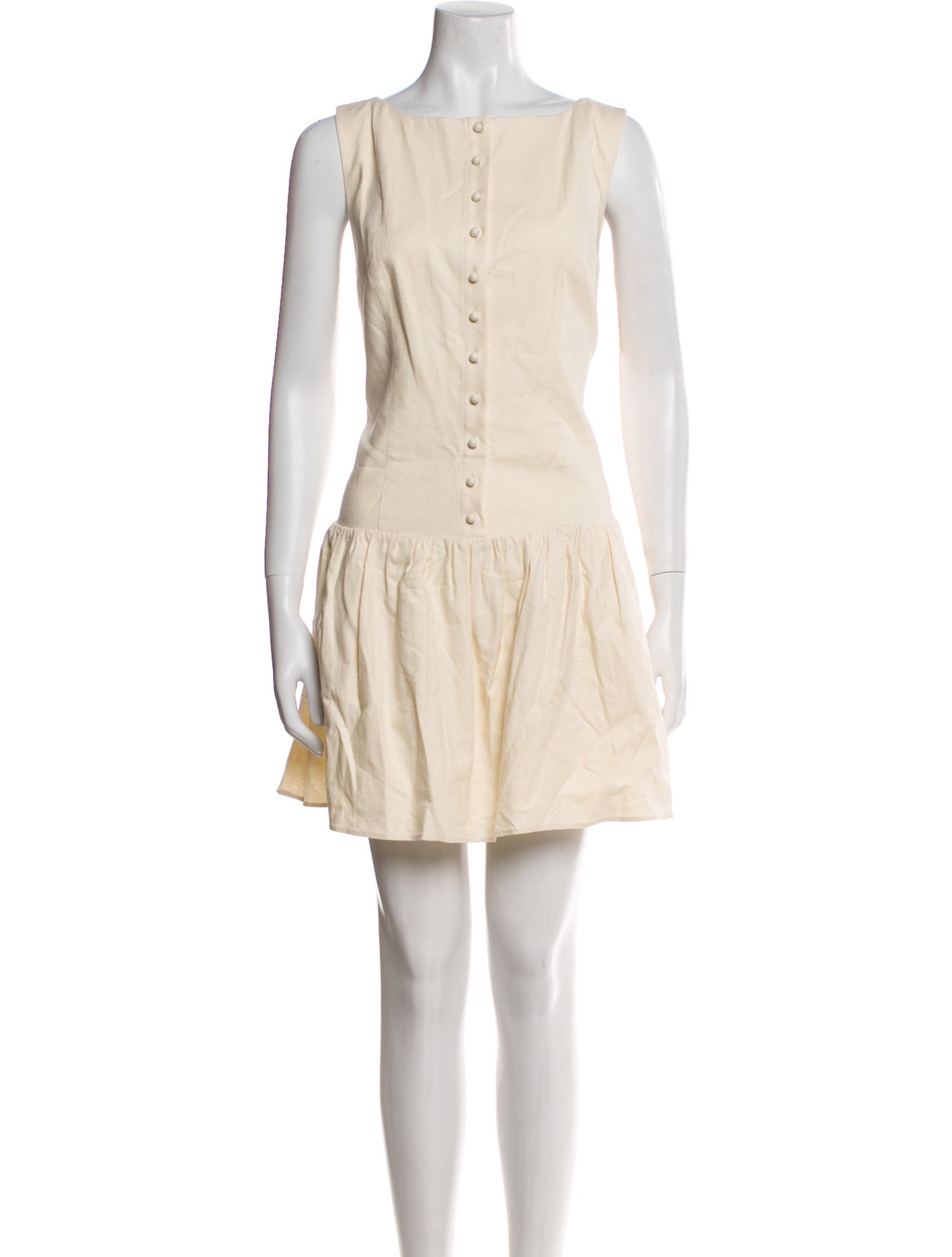 Tanya Taylor Bateau Neckline Mini Dress