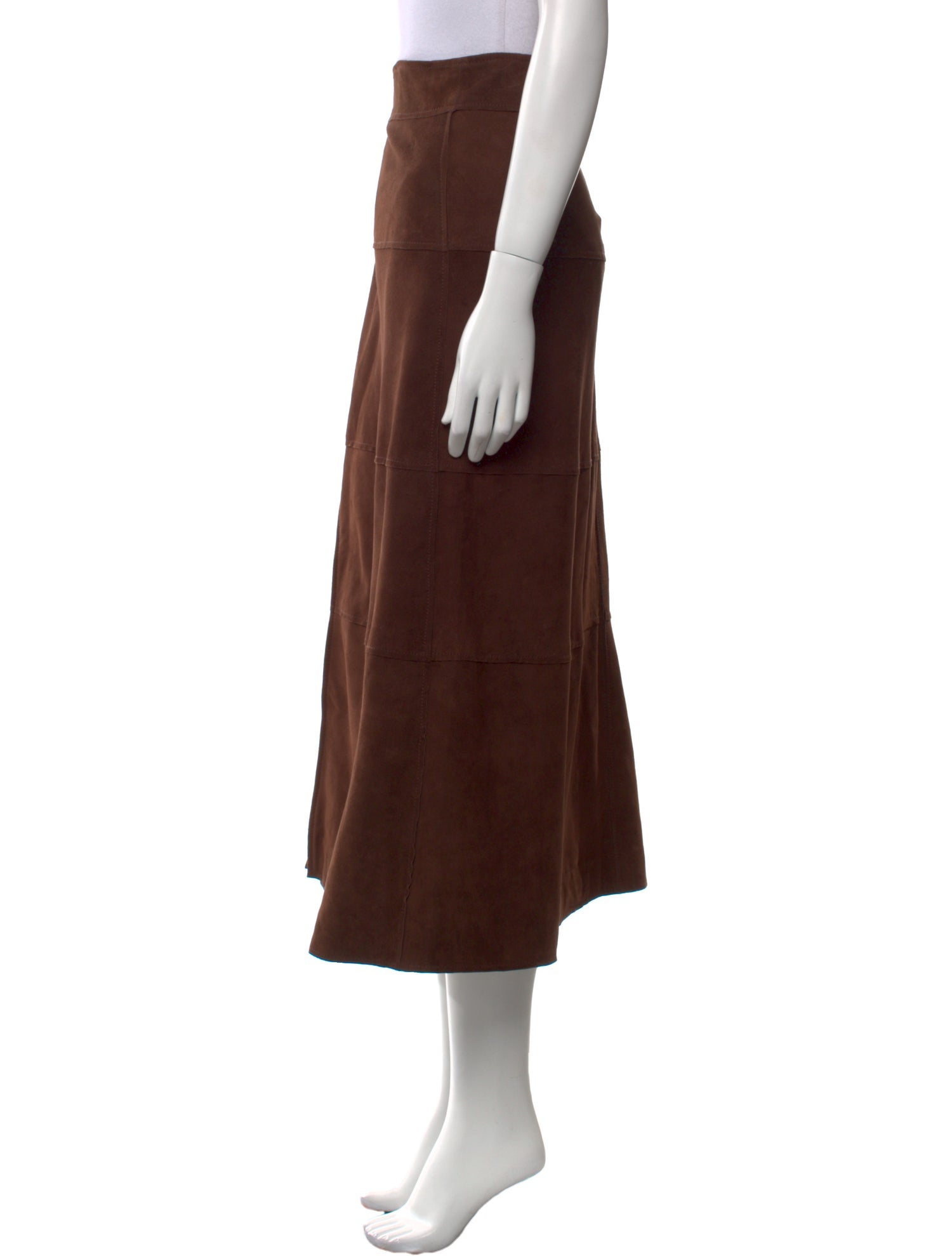 Tanya Taylor Goat Leather Midi Length Skirt w/ Tags