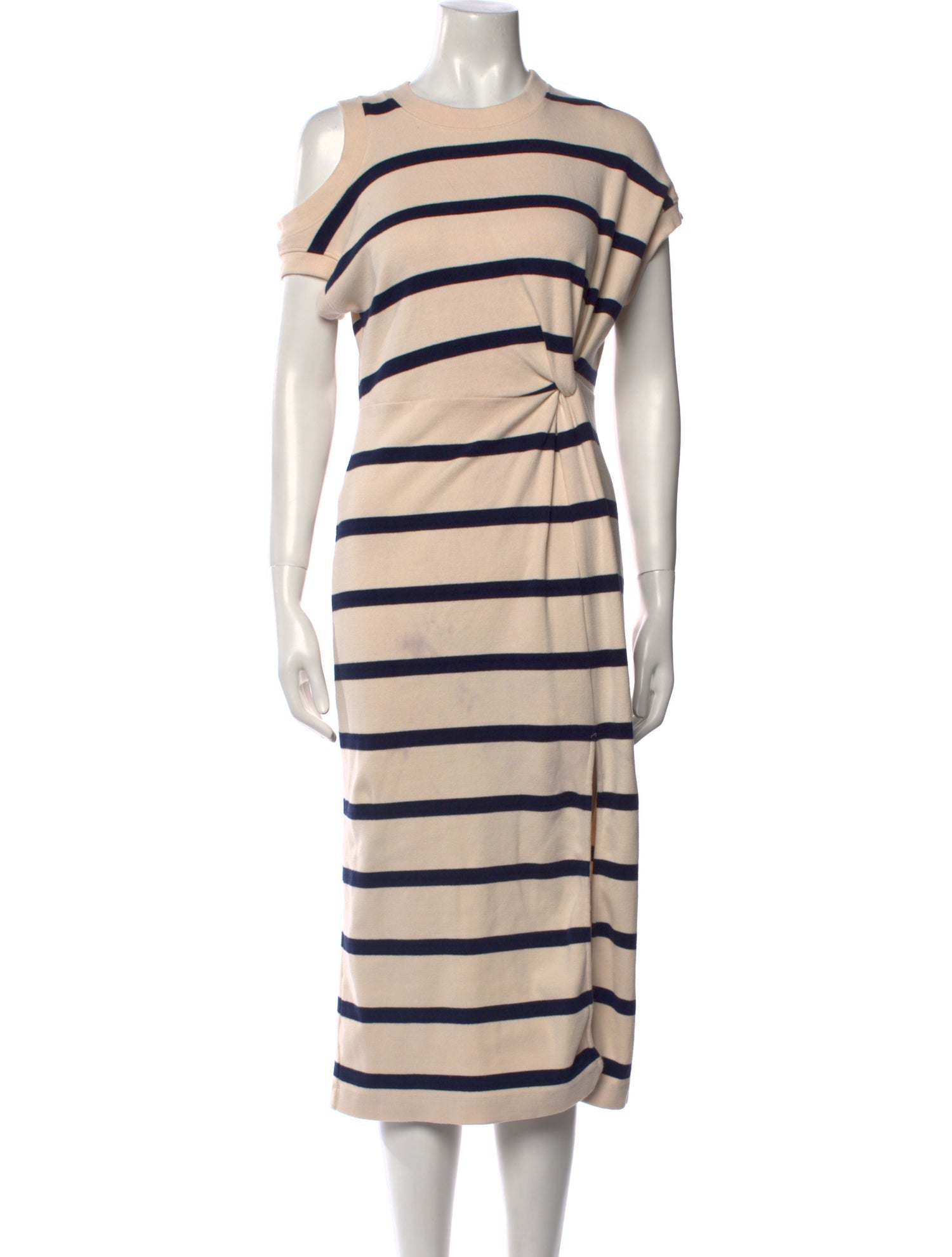 Tanya Taylor Striped Midi Length Dress