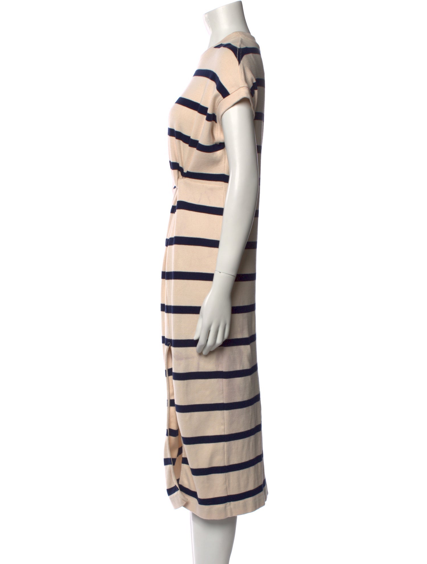Tanya Taylor Striped Midi Length Dress
