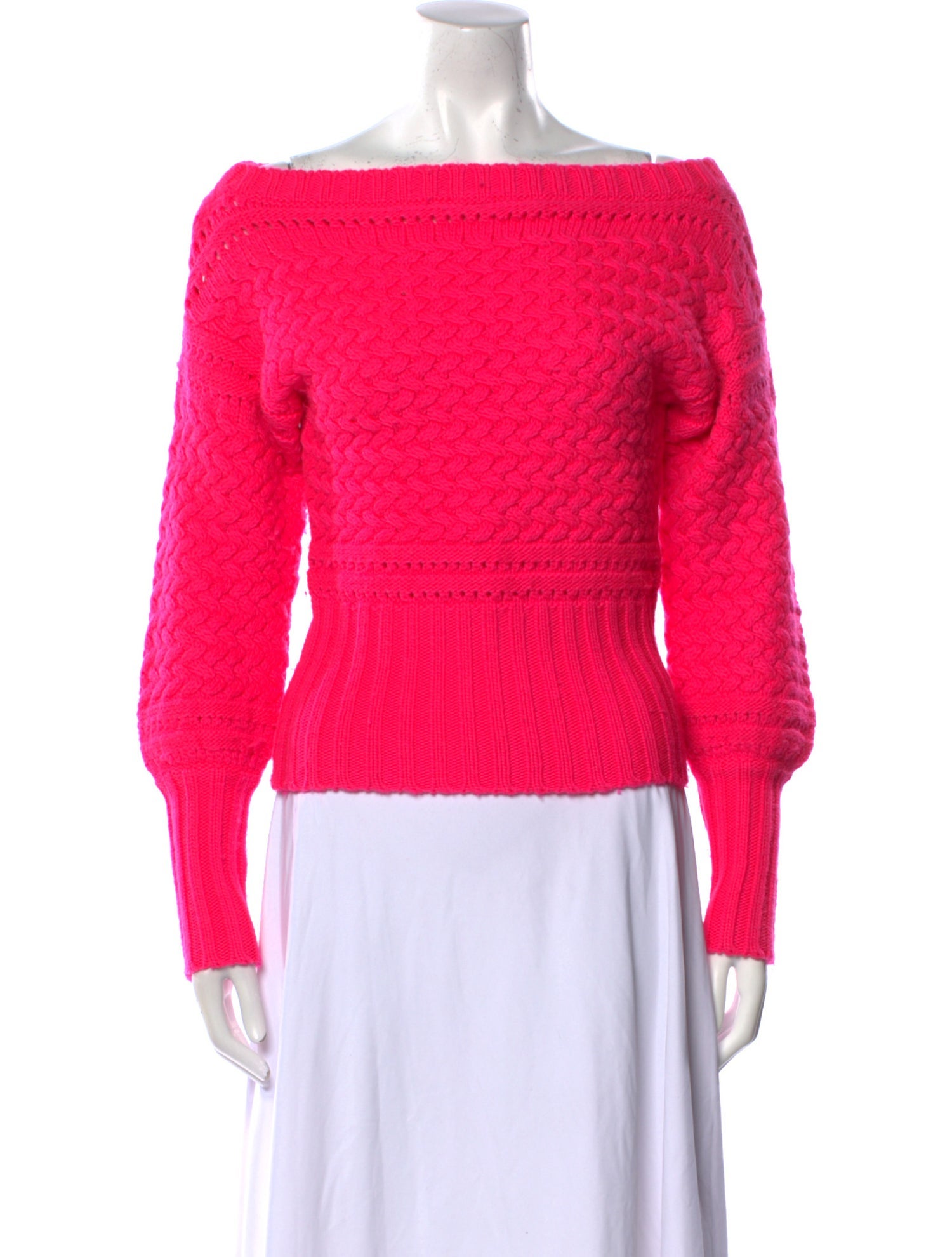Tanya Taylor Wool Bateau Neckline Sweater