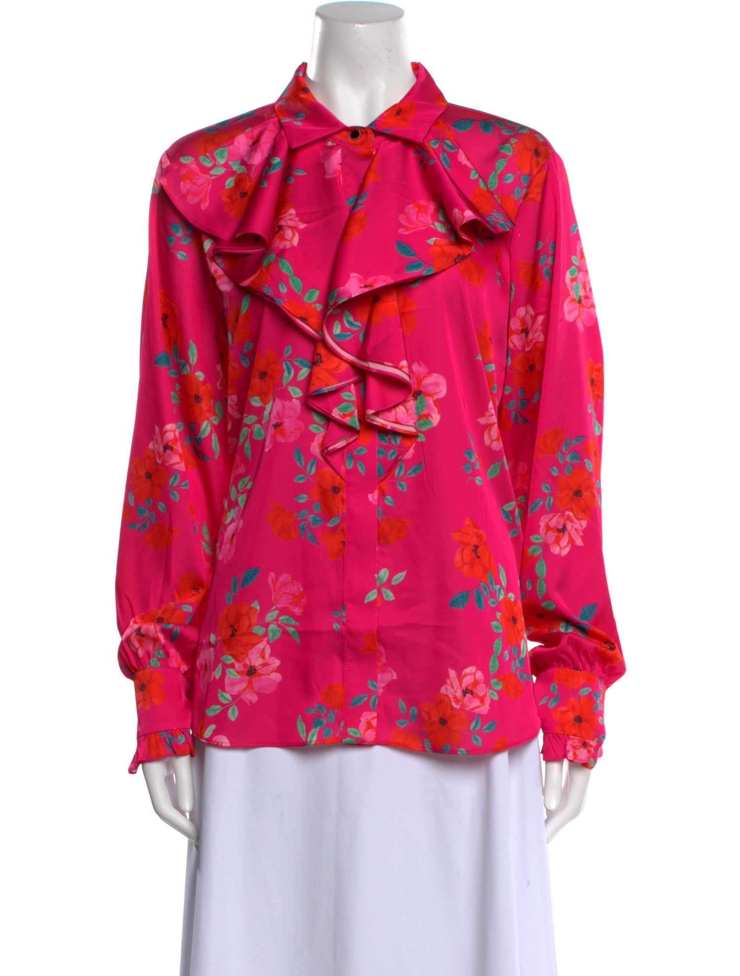 Alexia Admor Silk Floral Print Blouse