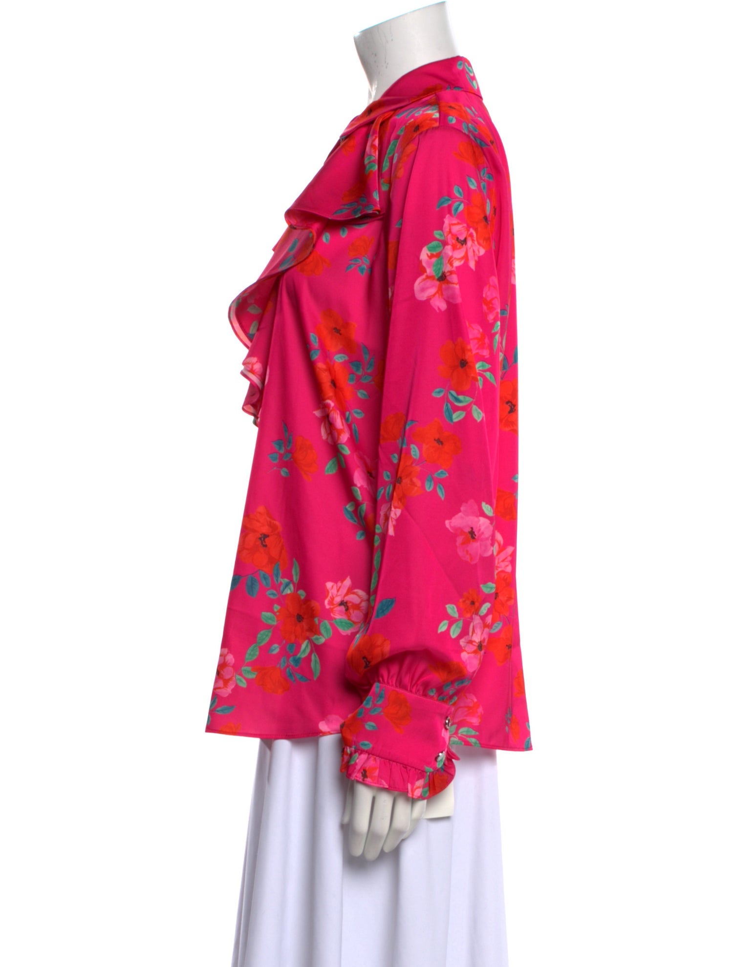 Alexia Admor Silk Floral Print Blouse