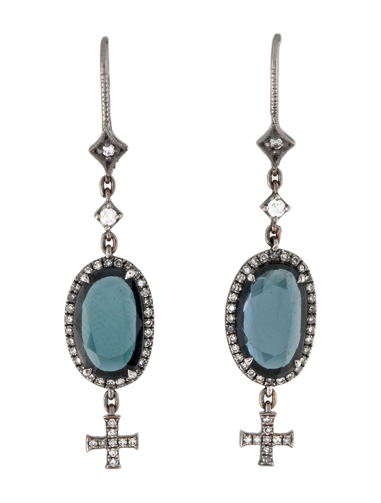 ANNA 18K 1.50ctw Spinel & Diamond Drop Earrings