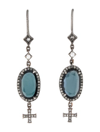 ANNA 18K 1.50ctw Spinel & Diamond Drop Earrings