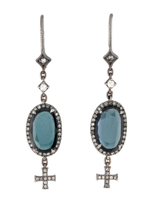 ANNA 18K 1.50ctw Spinel & Diamond Drop Earrings