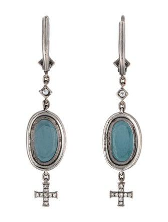 ANNA 18K 1.50ctw Spinel & Diamond Drop Earrings