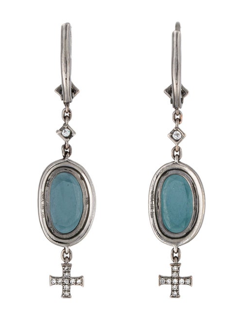 ANNA 18K 1.50ctw Spinel & Diamond Drop Earrings