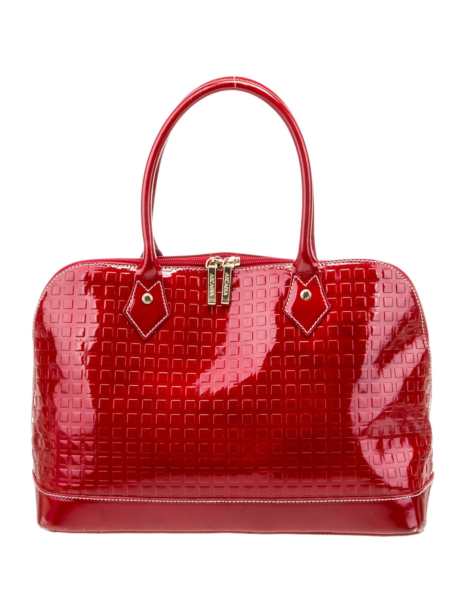 Arcadia Patent Leather Top Handle Bag
