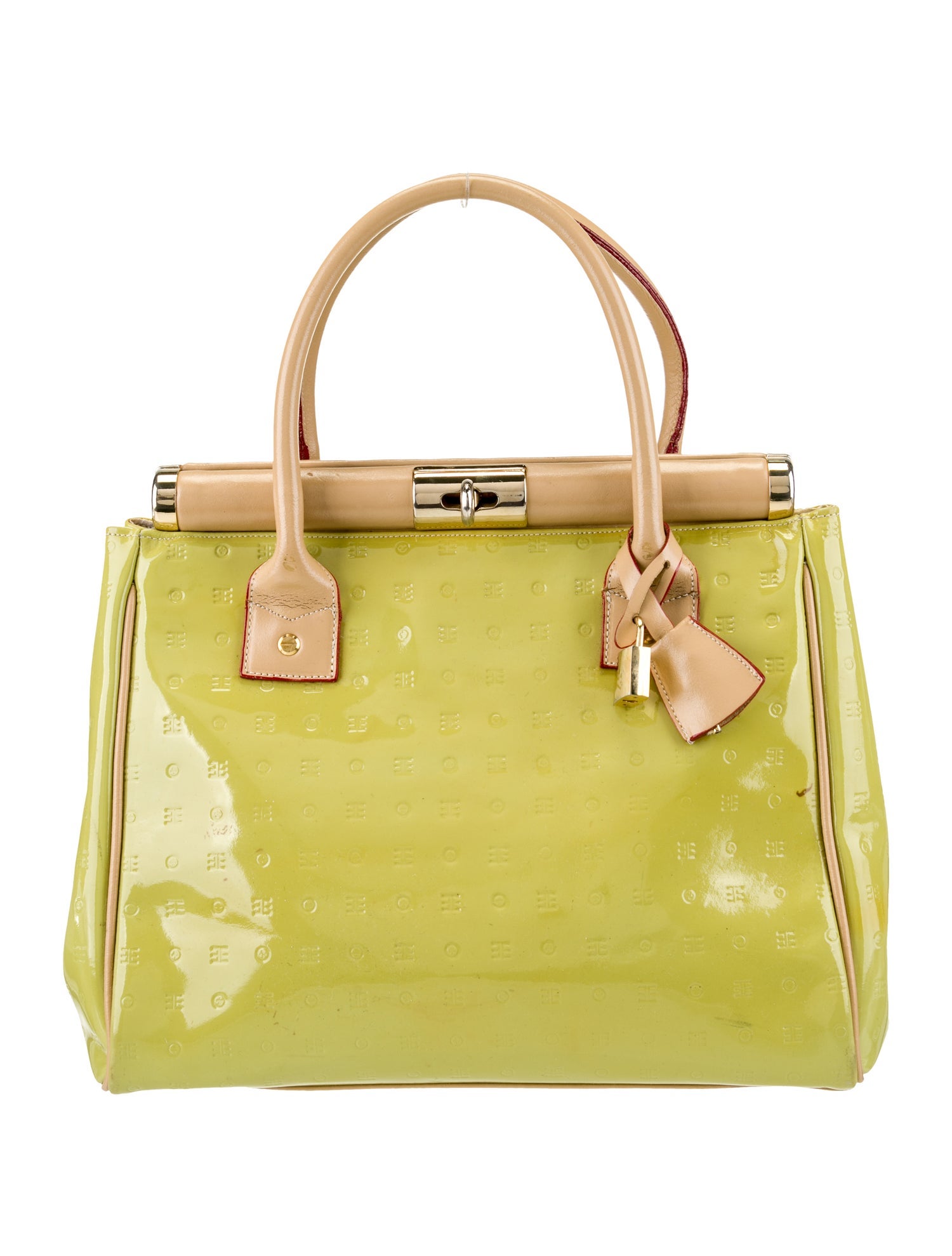 Arcadia Patent Leather Top Handle Bag