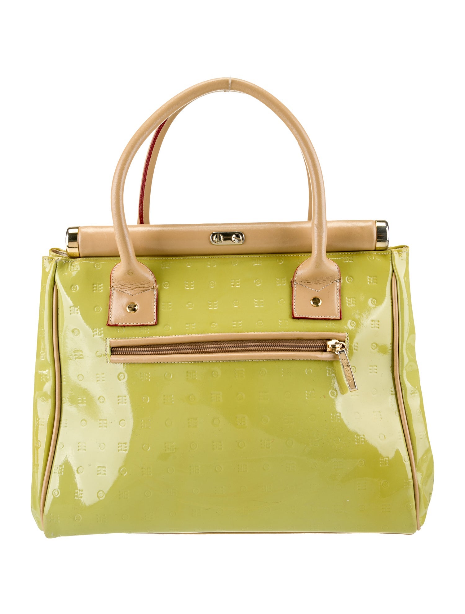 Arcadia Patent Leather Top Handle Bag