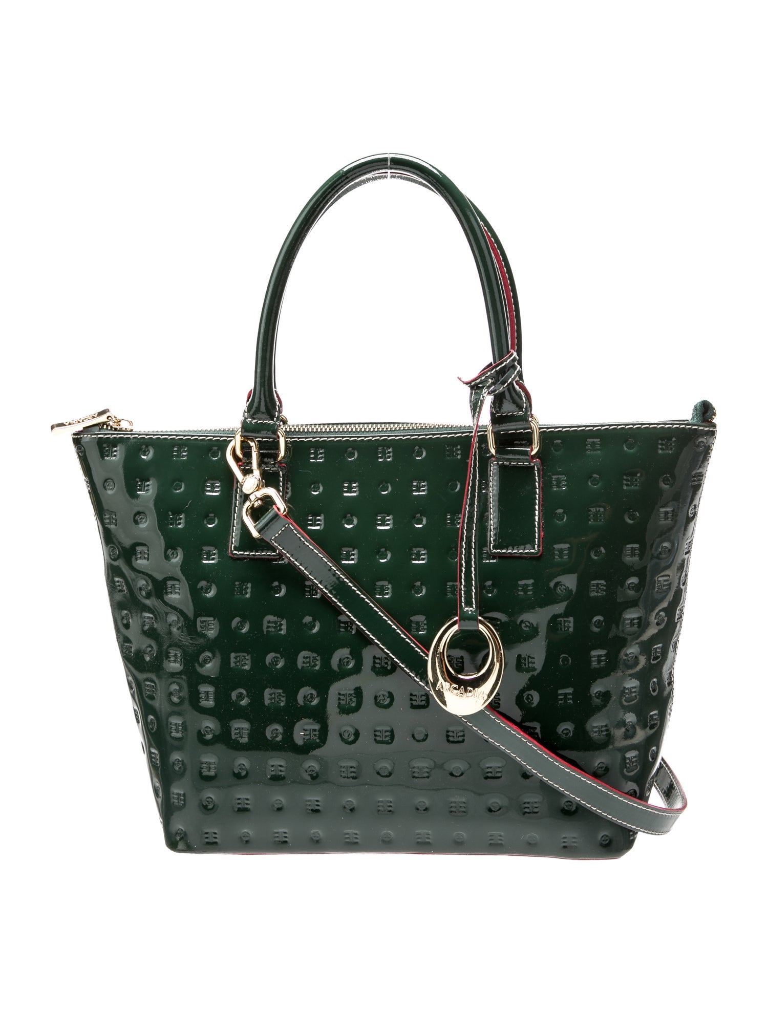 Arcadia Patent Leather Top Handle Bag