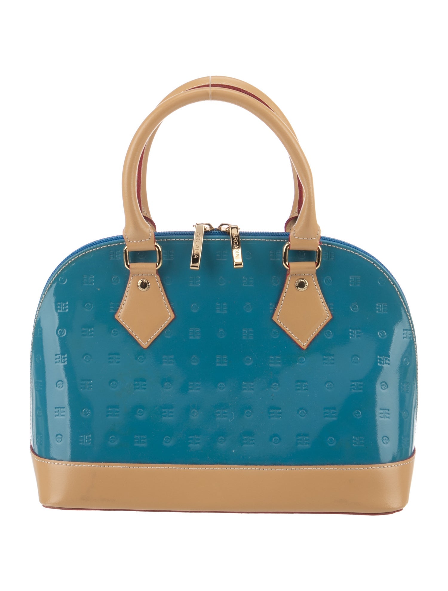 Arcadia Patent Leather Top Handle Bag