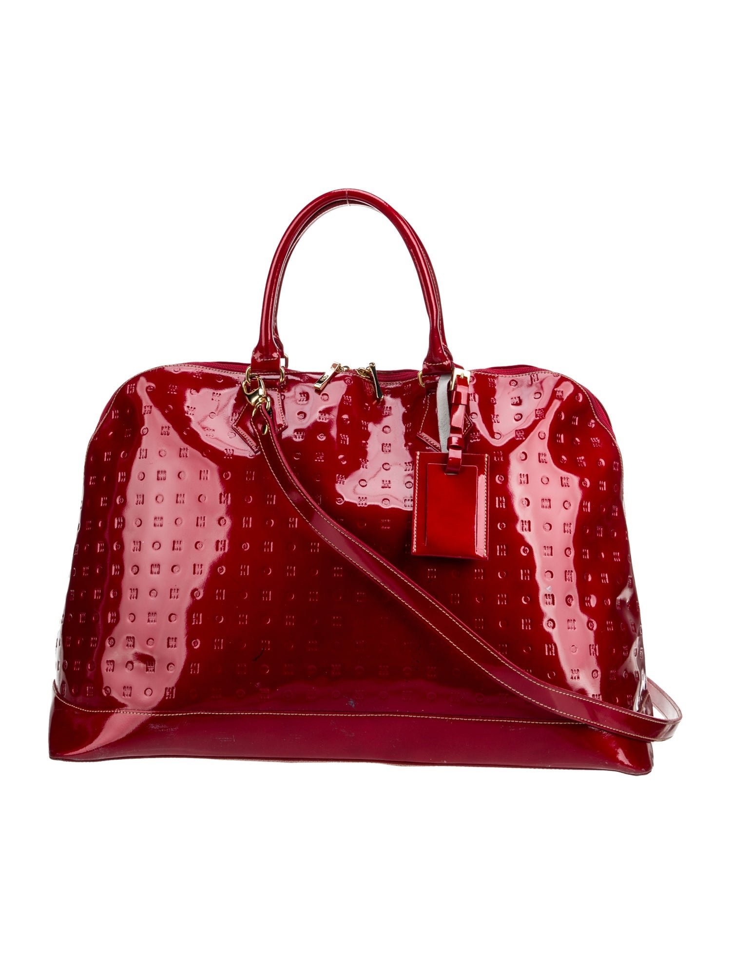 Arcadia Patent Leather Top Handle Bag