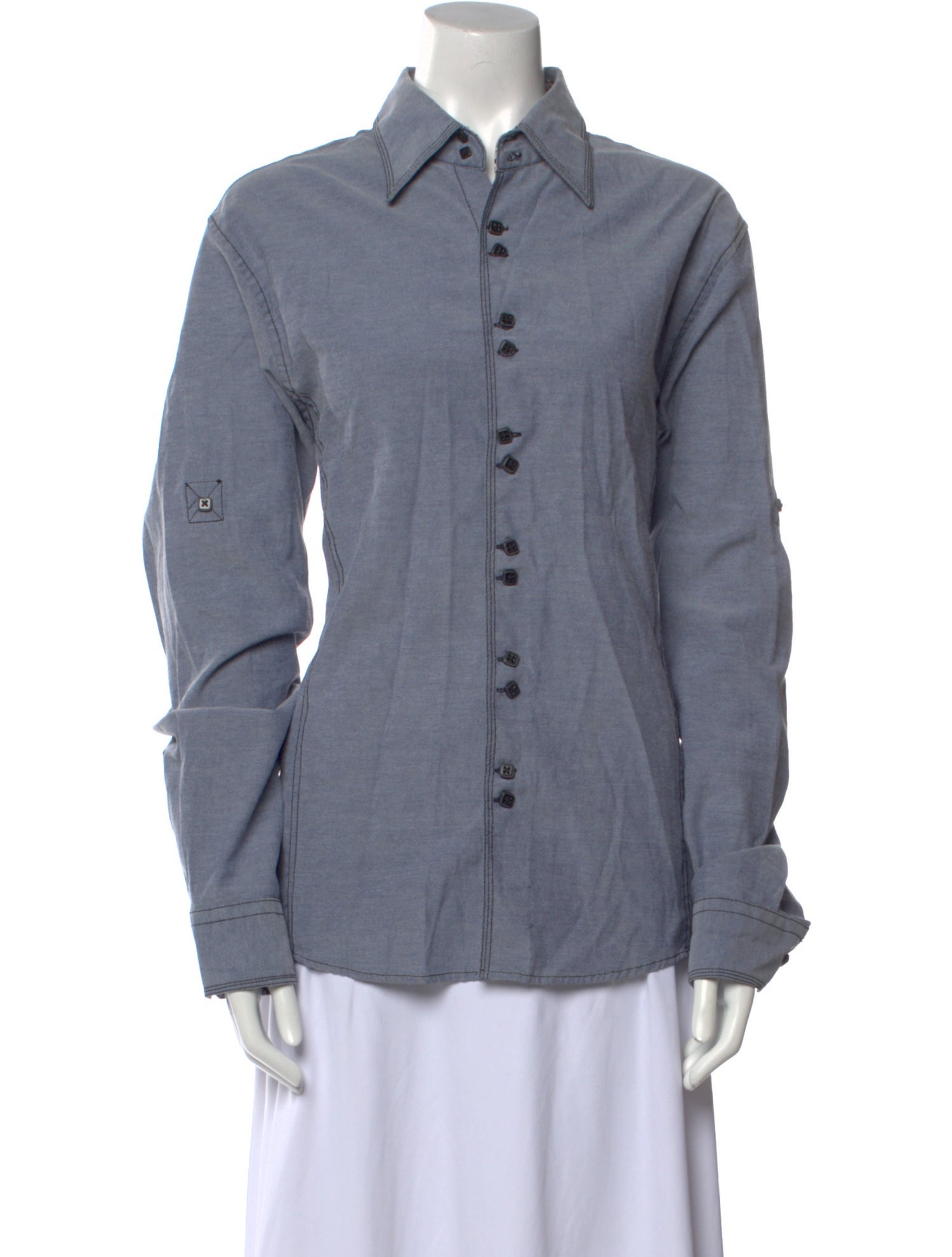 Arcadia Long Sleeve Button-Up Top