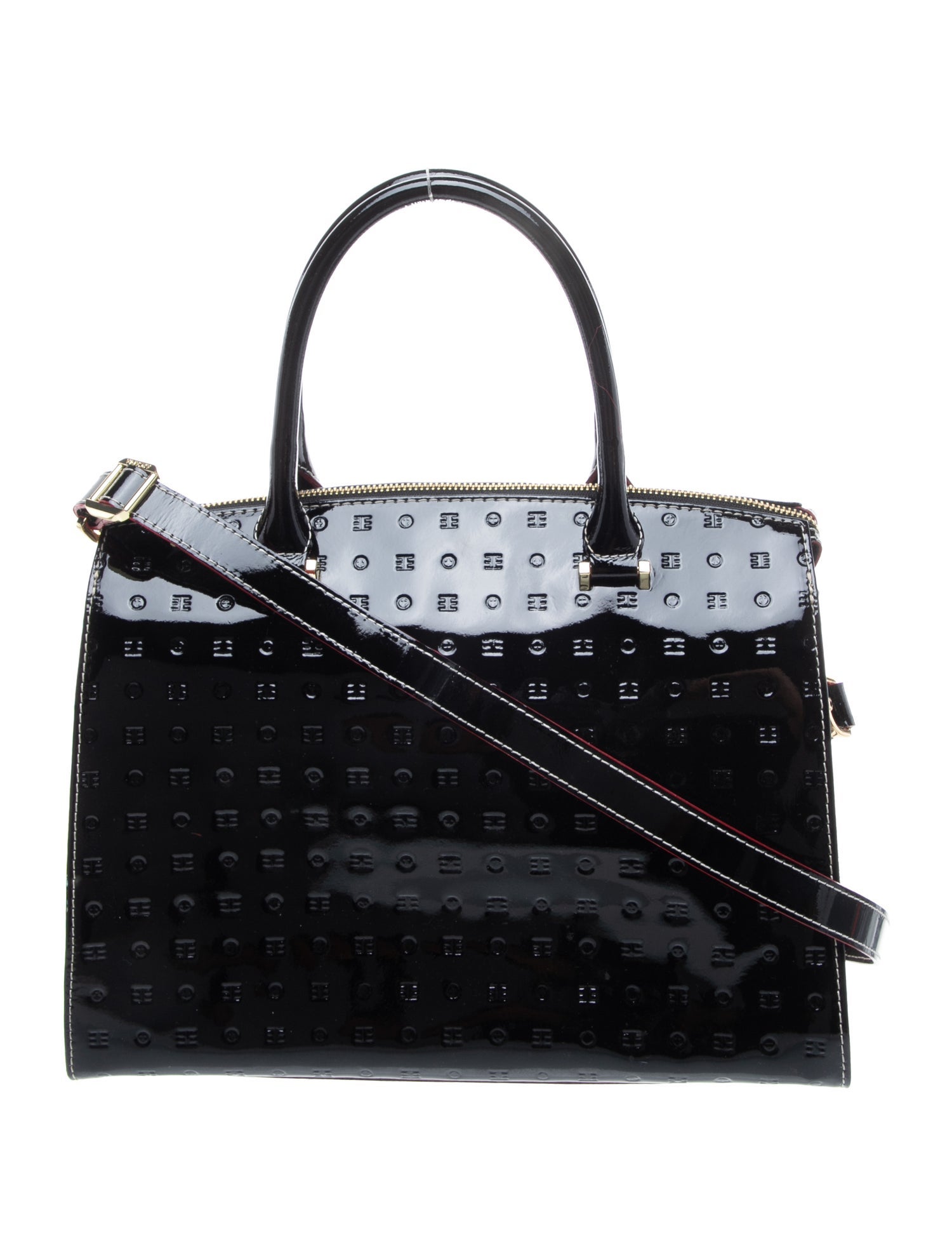 Arcadia Patent Leather Top Handle Bag
