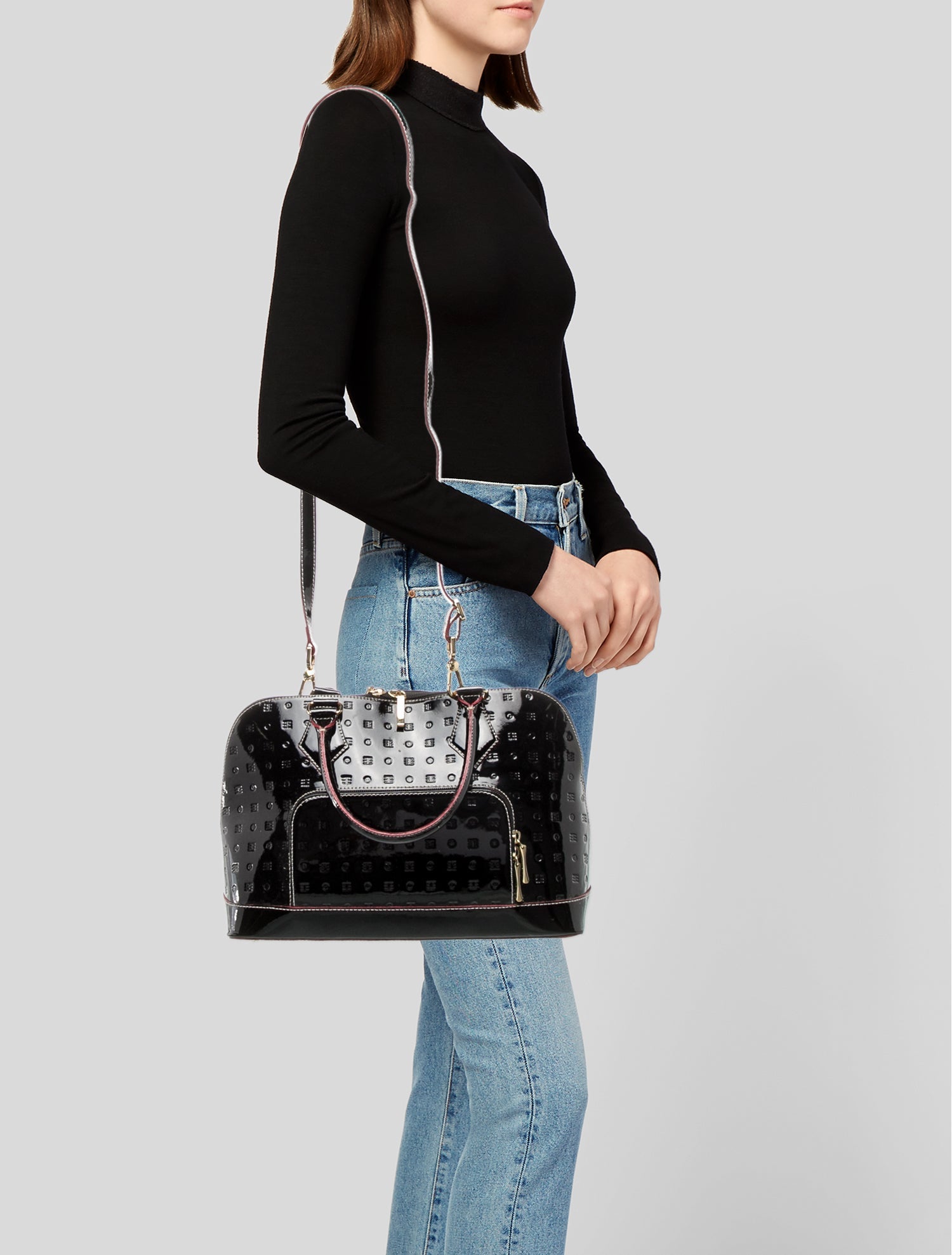 Arcadia Patent Leather Shoulder Bag