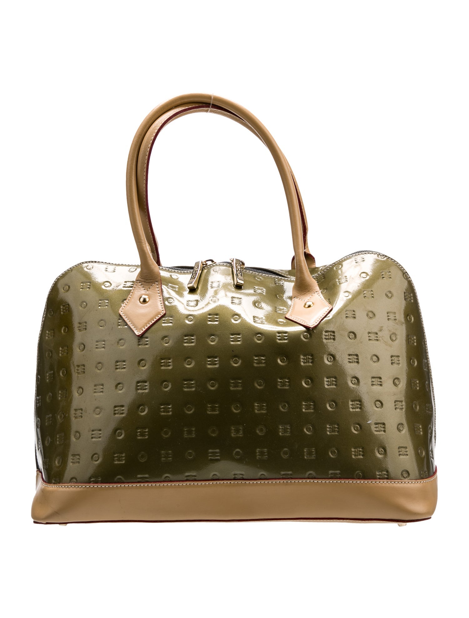 Arcadia Patent Leather Top Handle Bag