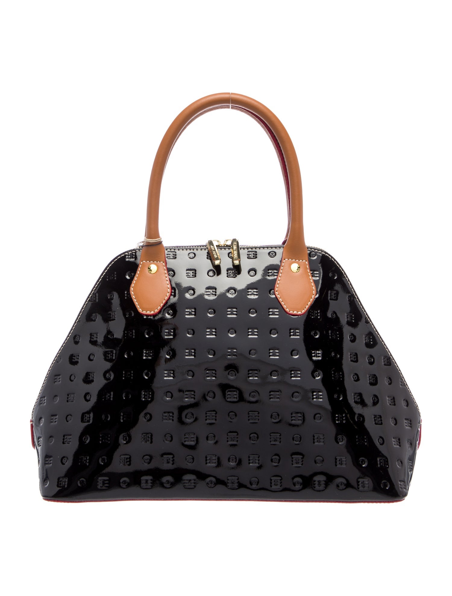 Arcadia Patent Leather Top Handle Bag