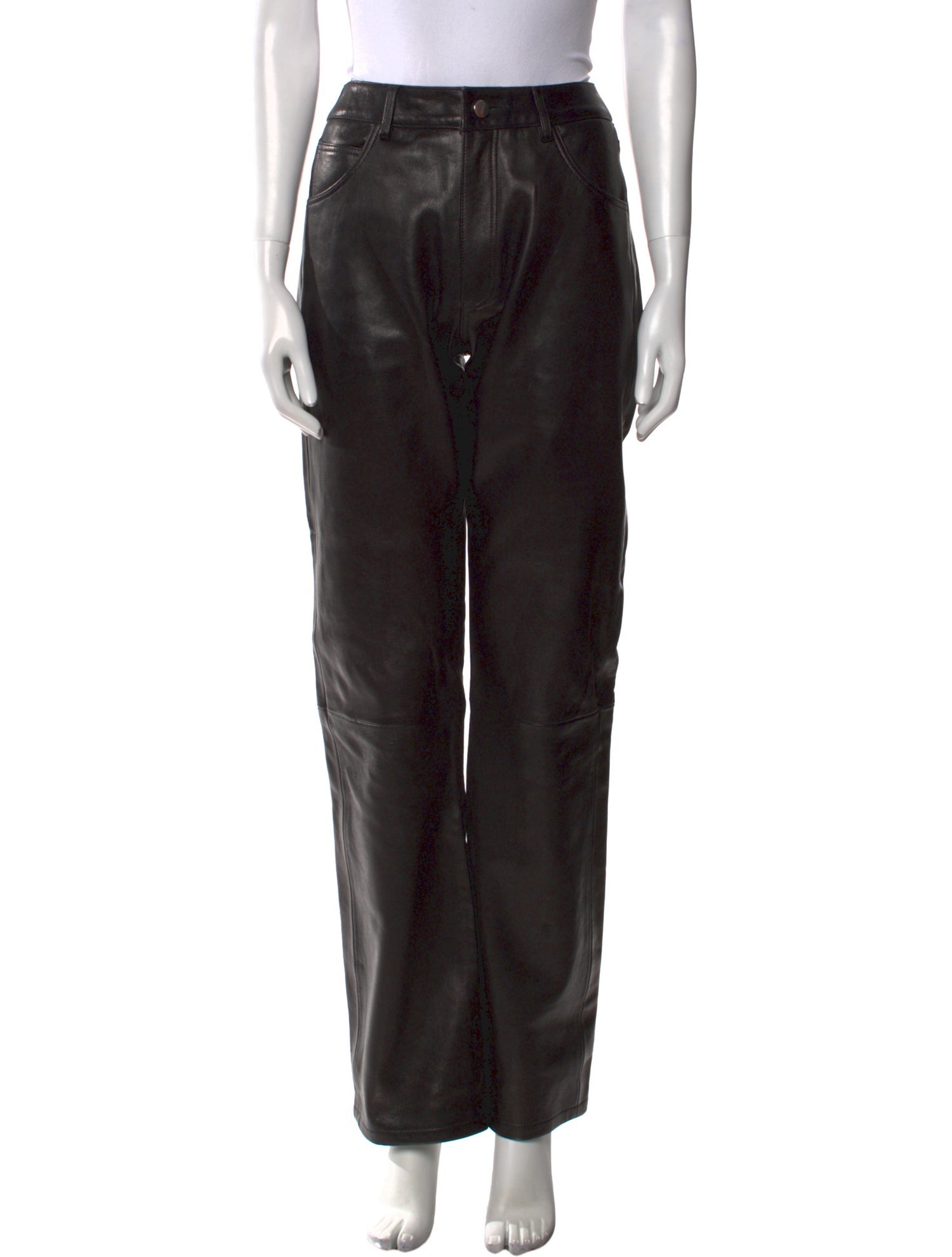 Arma Lamb Leather Wide Leg Pants