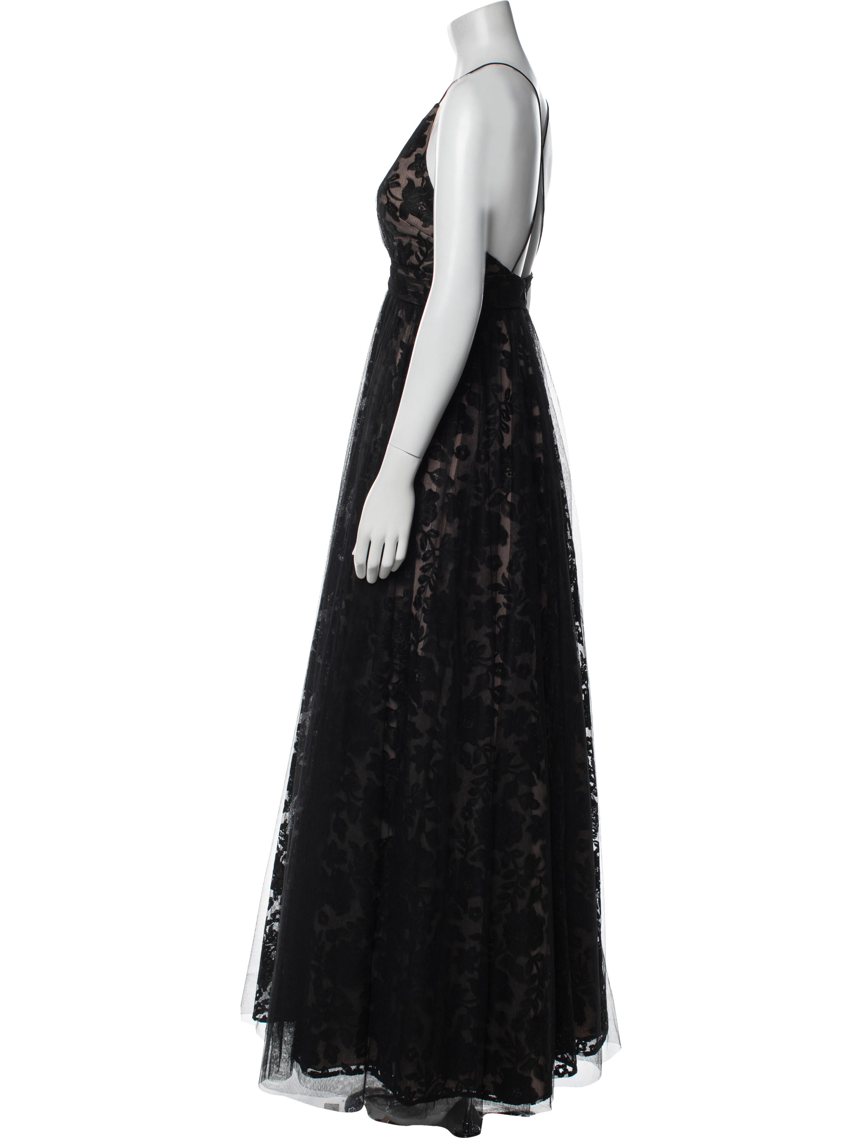 Aidan by Aidan Mattox V-Neck Long Dress