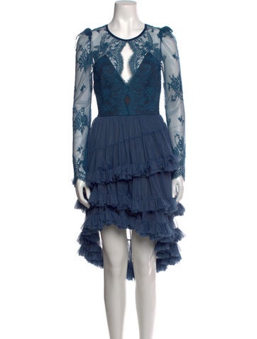 Aniye By Dresses Lace Pattern Knee-Length Dress XS