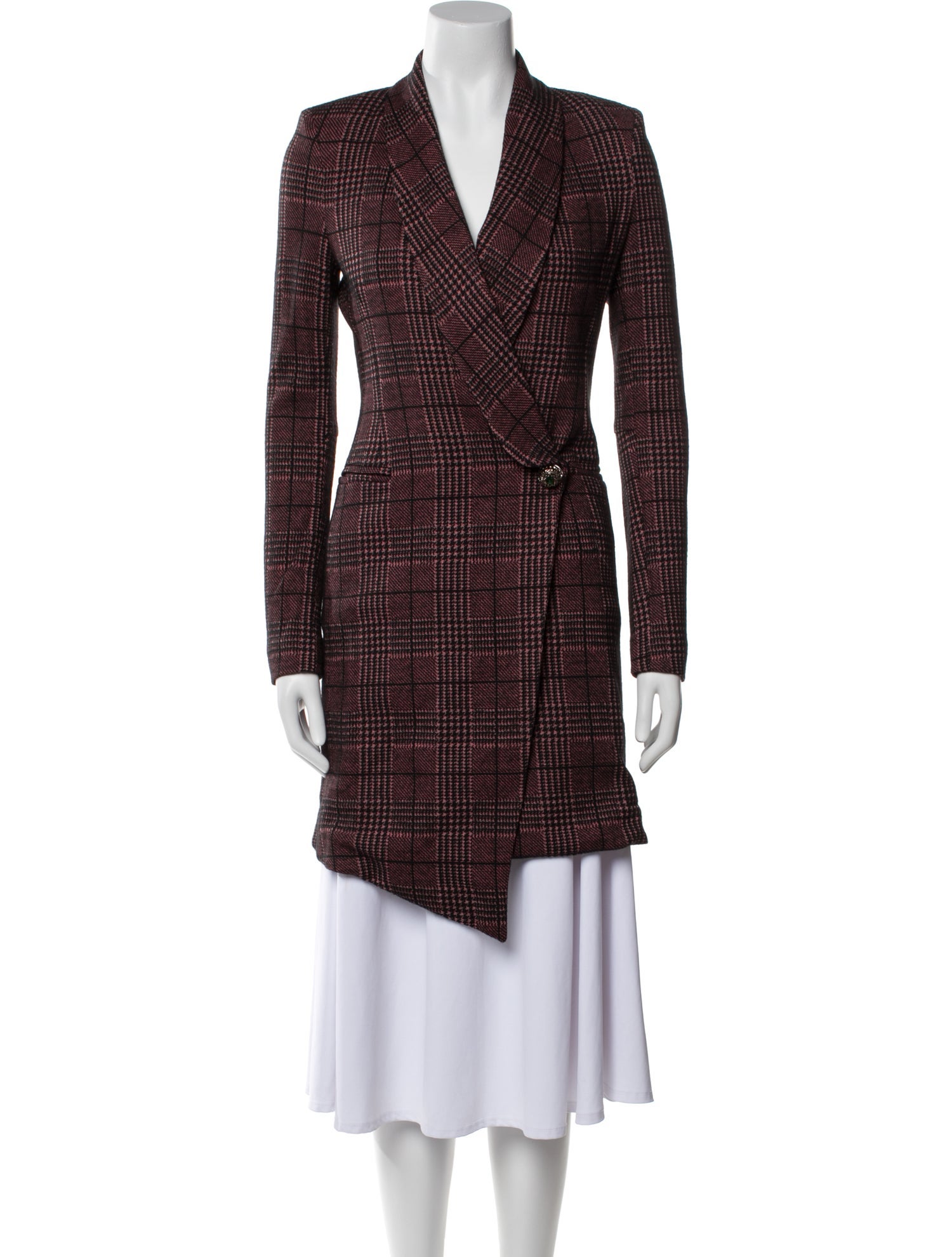 Atos Lombardini Plaid Print Blazer