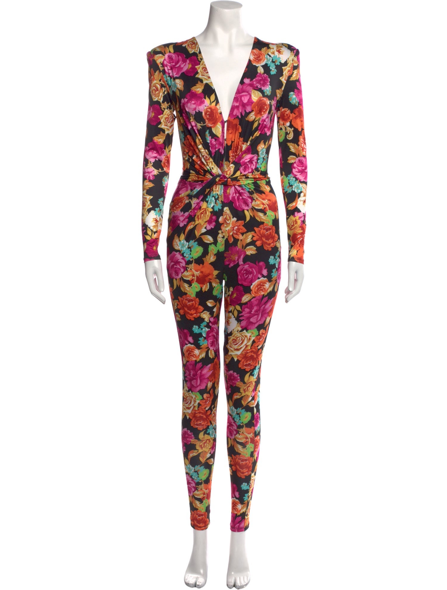 AFRM Floral Print Plunge Neckline Jumpsuit w/ Tags