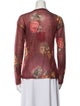 Angelo Marani Mohair Floral Print Sweater