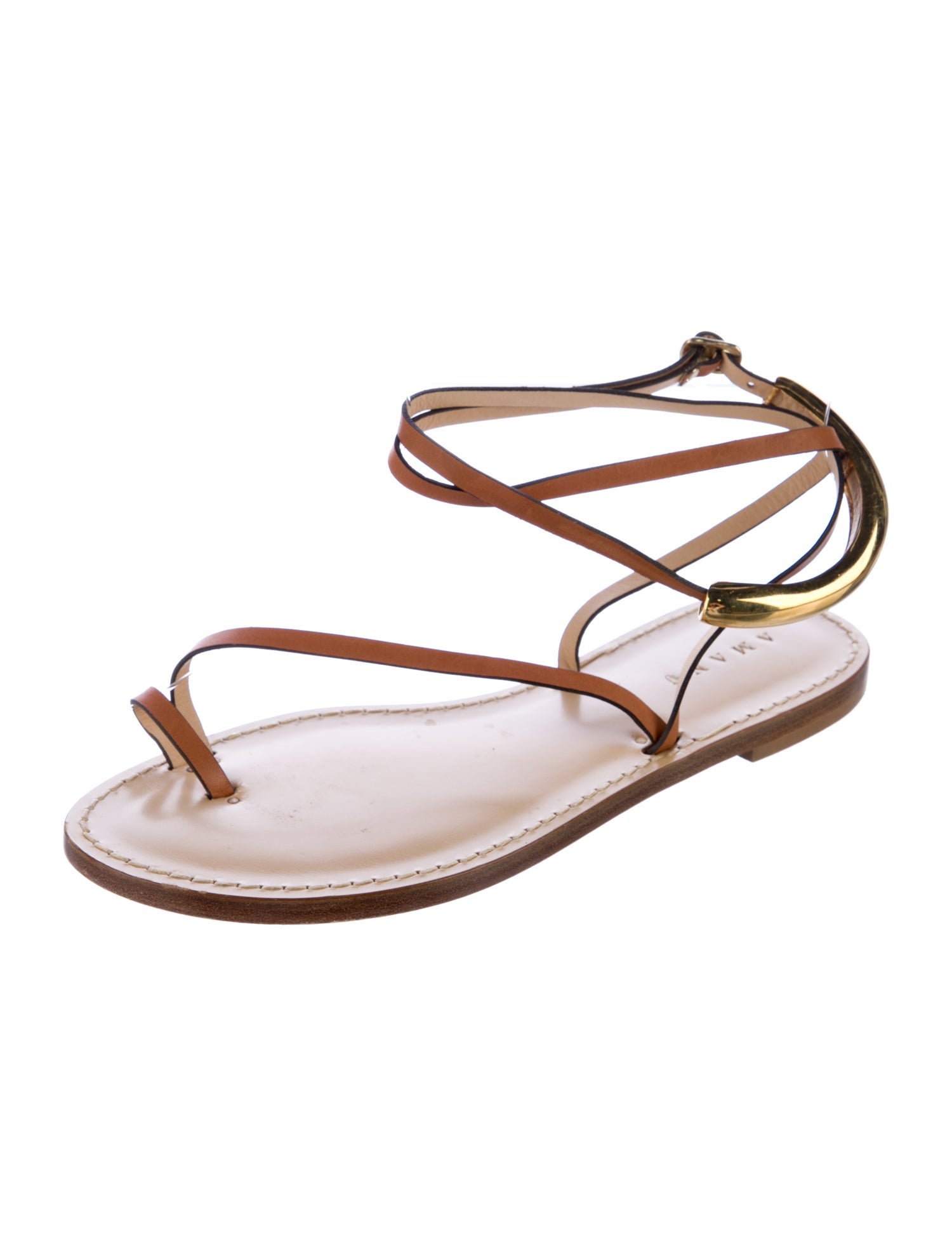 Amanu Leather Slingback Sandals