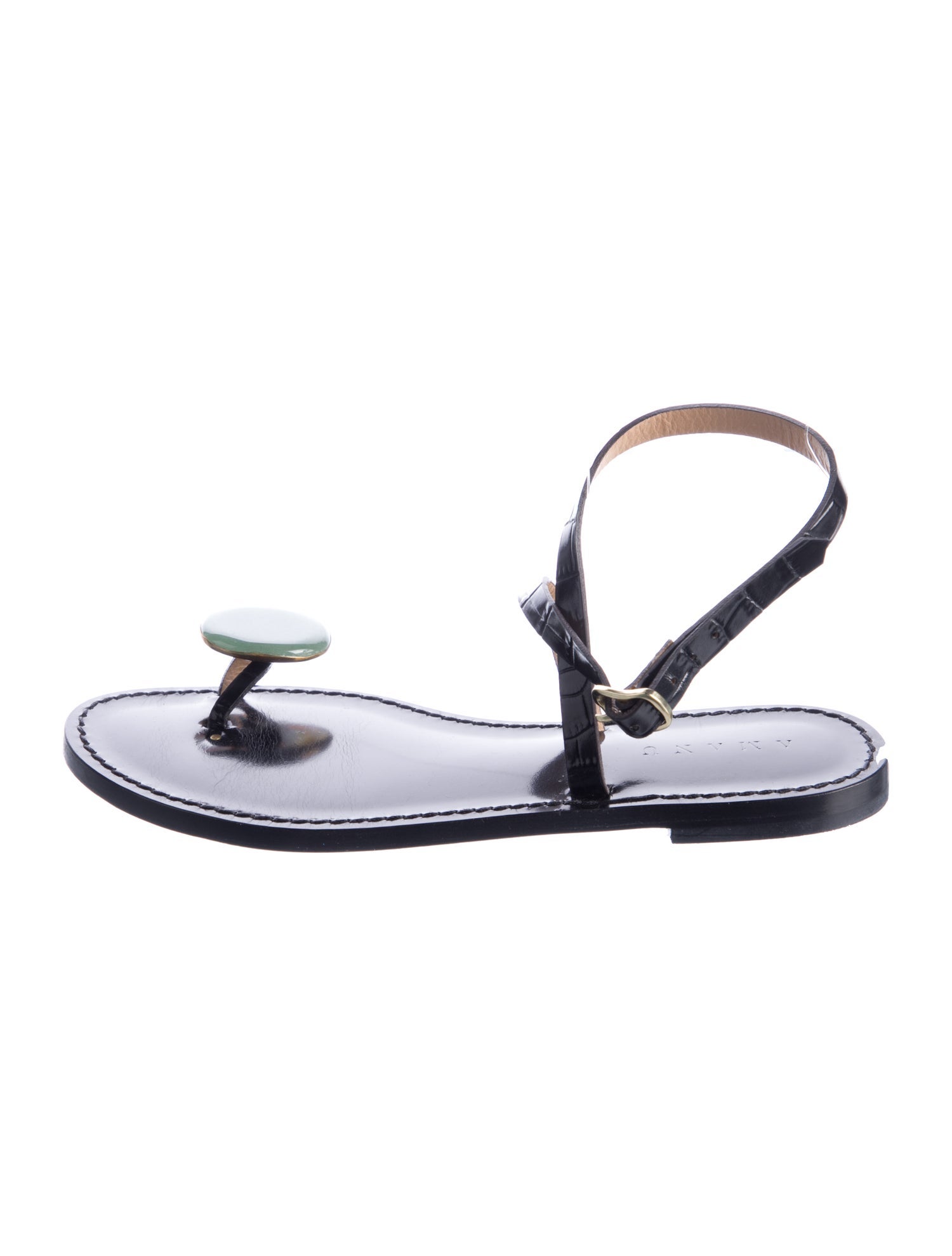 Amanu Patent Leather Sandals
