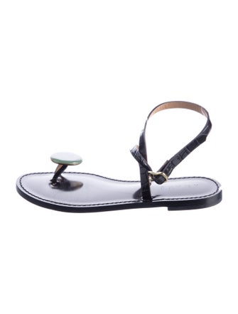 Amanu Patent Leather Sandals