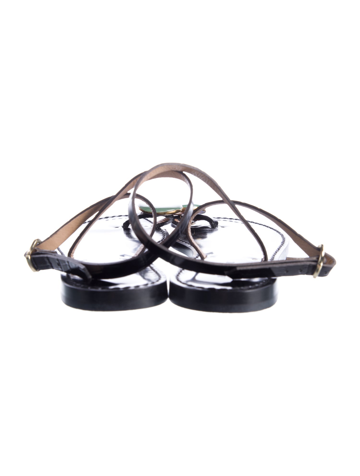 Amanu Patent Leather Sandals