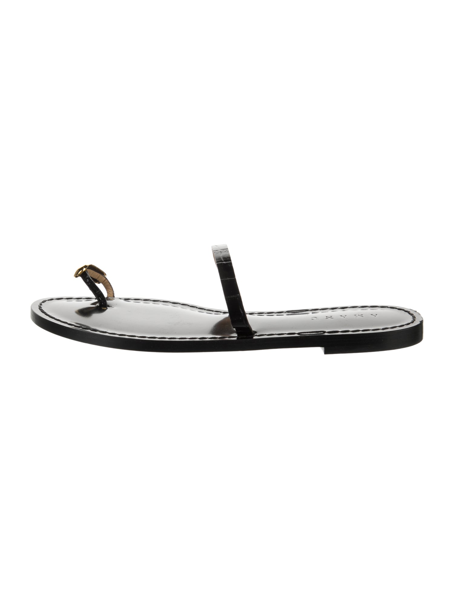 Amanu Vintage Patent Leather Slides