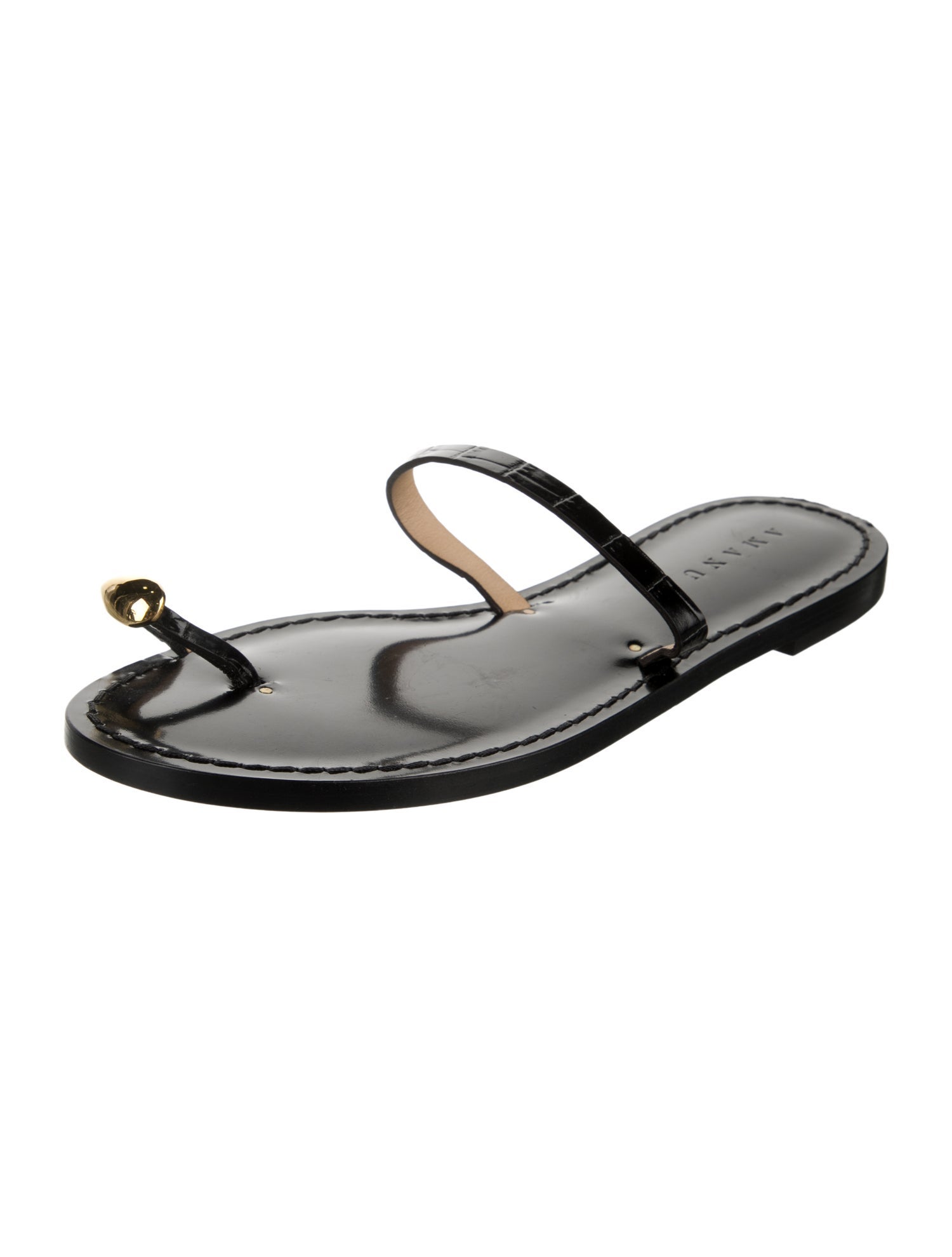 Amanu Vintage Patent Leather Slides