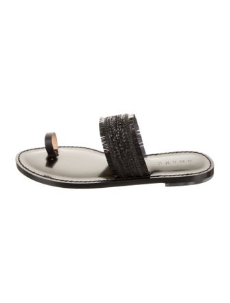 Amanu Straw Braided Accents Slides
